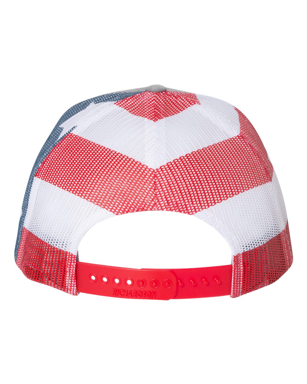 Acrylic Laser-Engraved USA Heart Patch - Heather Grey/ Stars & Stripes, OSFM