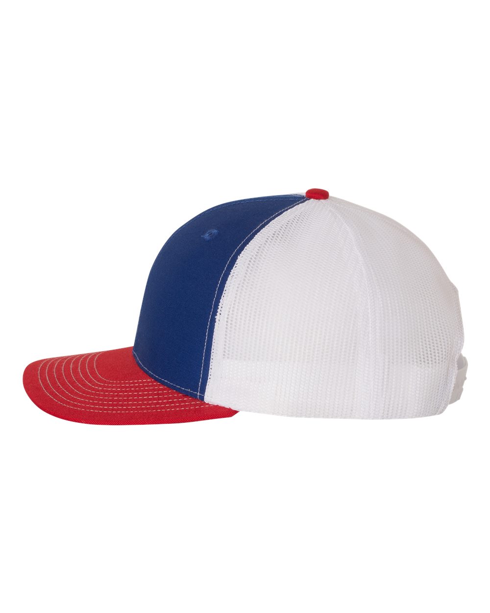 Acrylic Laser-Engraved USA Heart Patch – Trucker Hat Royal/ White/ Red, OSFM